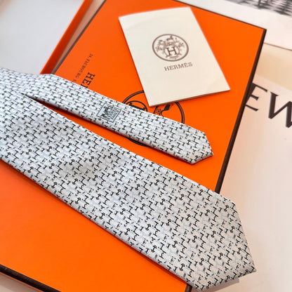 Hermès Men's H-Logo Silk Tie