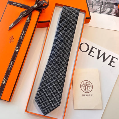 Hermès Men's H-Logo Silk Tie