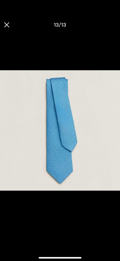 Hermès Men's Diamond H Pattern Silk Tie
