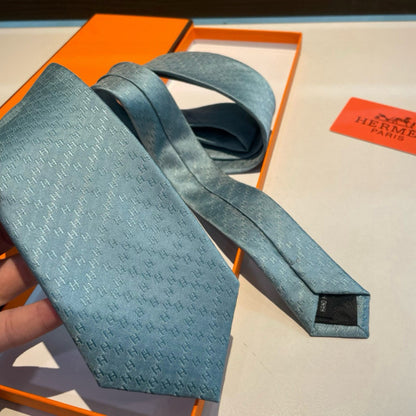 Hermès Men's Diamond H Pattern Silk Tie