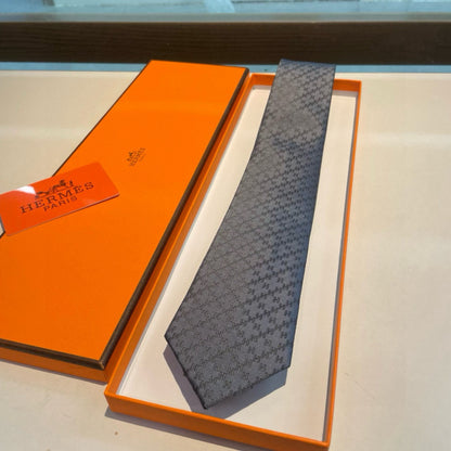 Hermès Men's Diamond H Pattern Silk Tie