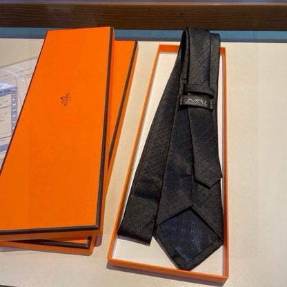 Hermès Men's Diamond H Pattern Silk Tie