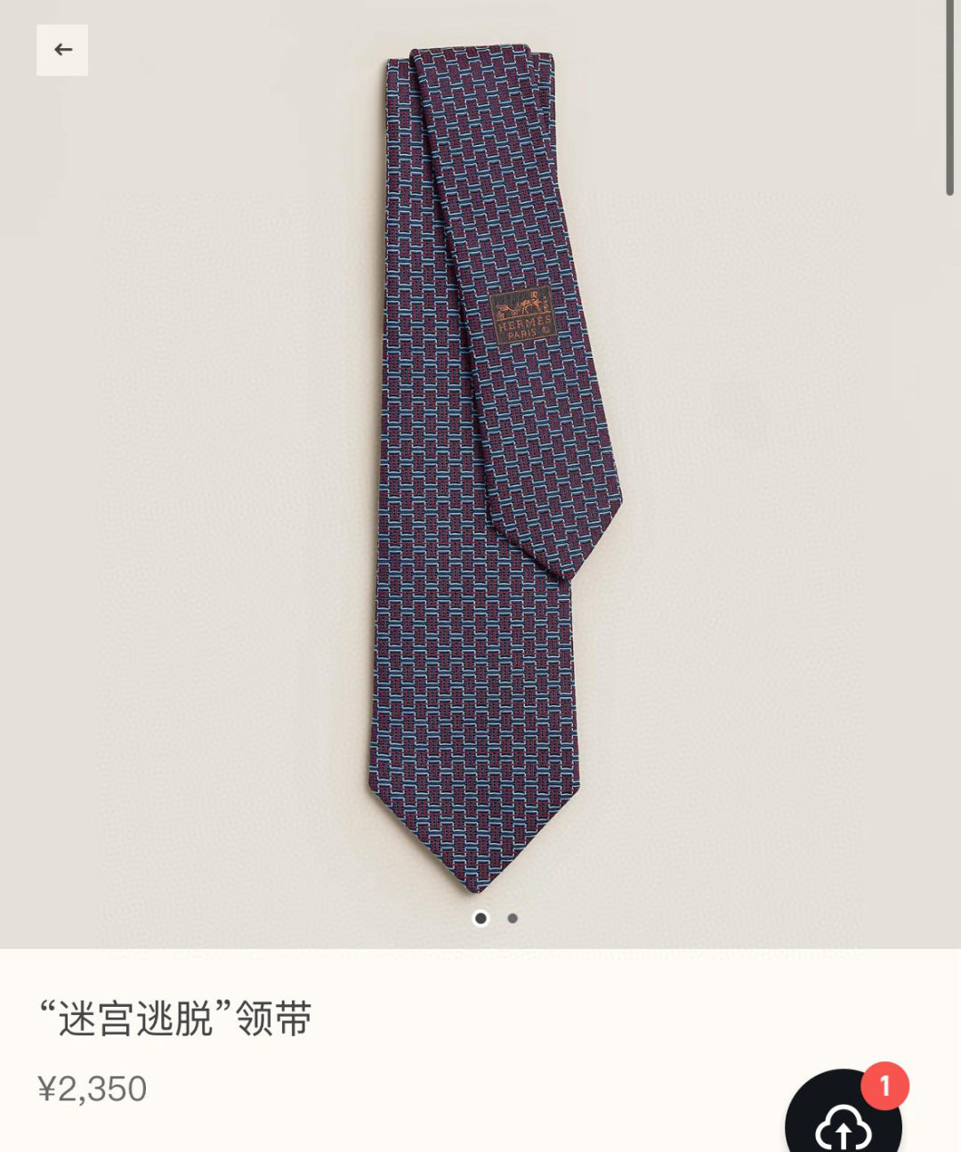 Hermès Philippe Mouquet Men's Tie