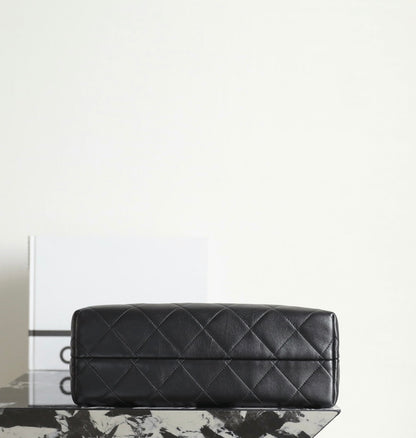 Chanel 25A Suede Hobo Shopping Bag
