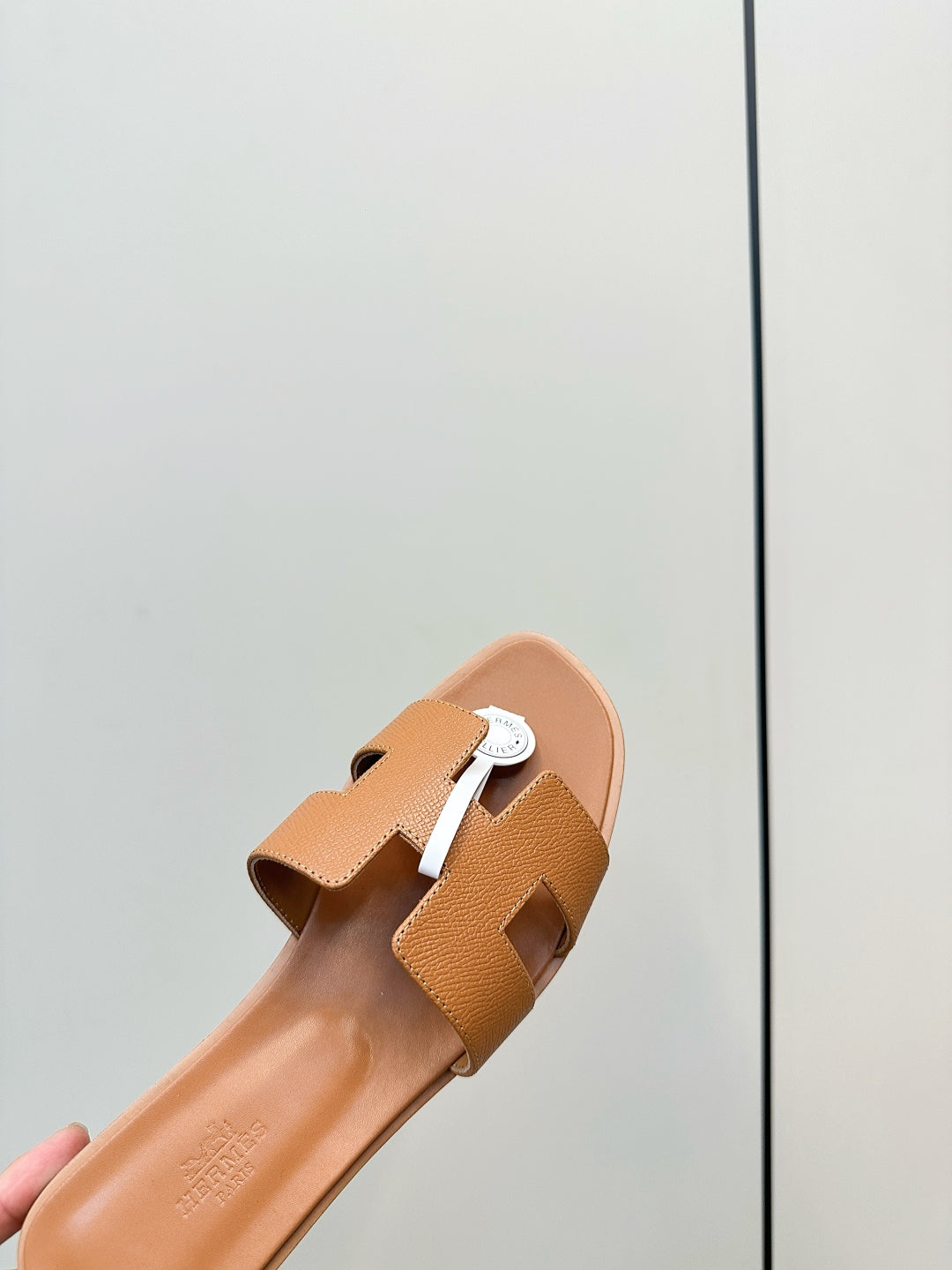 Hermès Fashion Palm-Grain H Slides