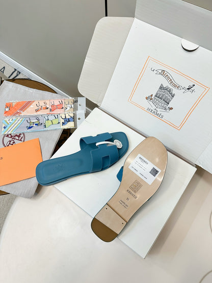 Hermès Palm Grain H-Slides