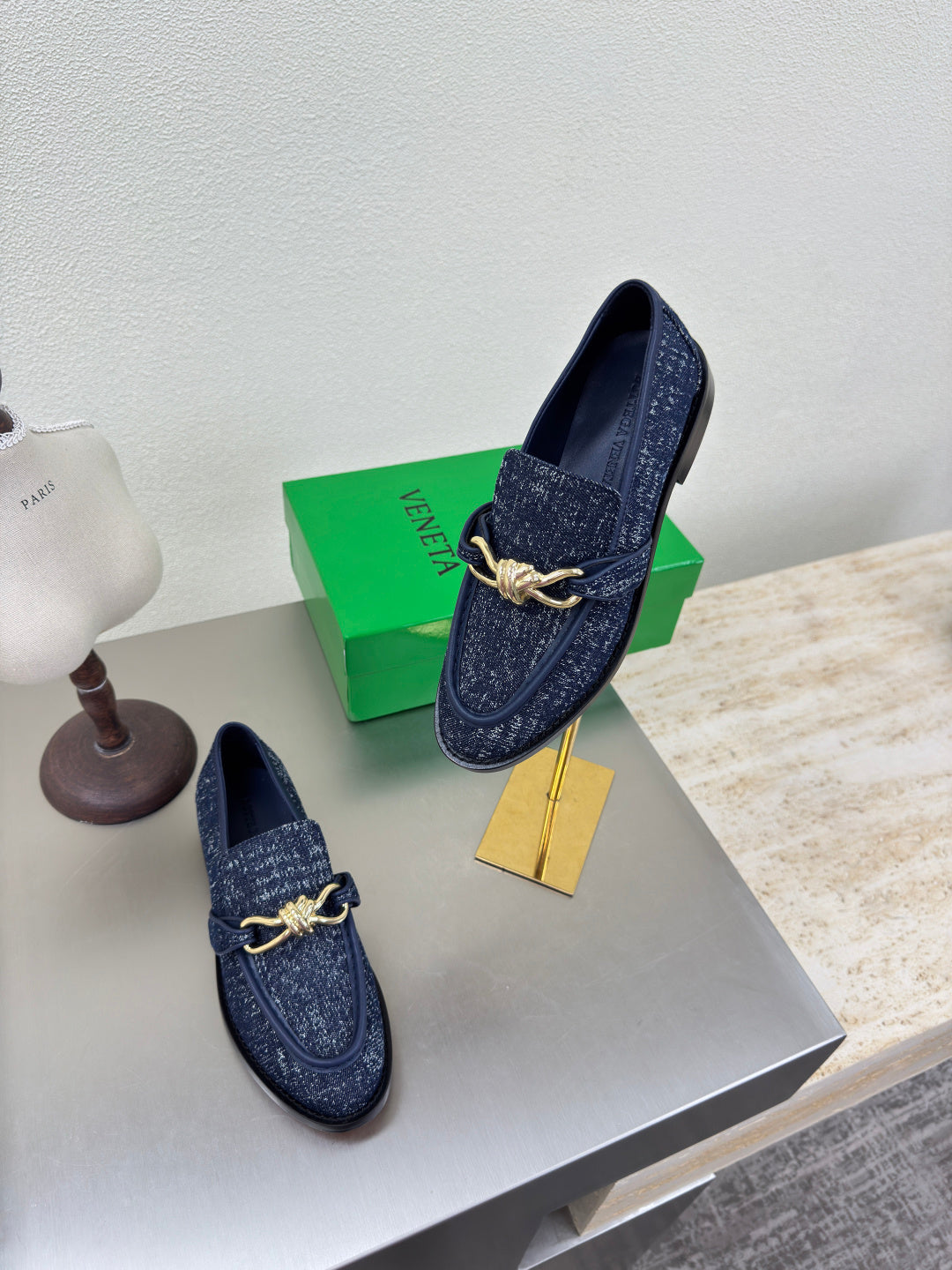 Bottega Veneta Astaire Washed Denim Loafers