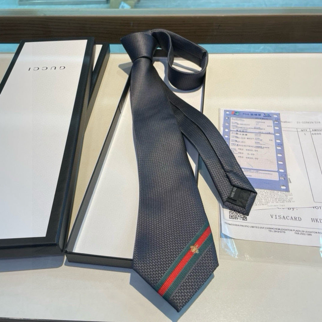 Gucci Bee Web Stripe Tie