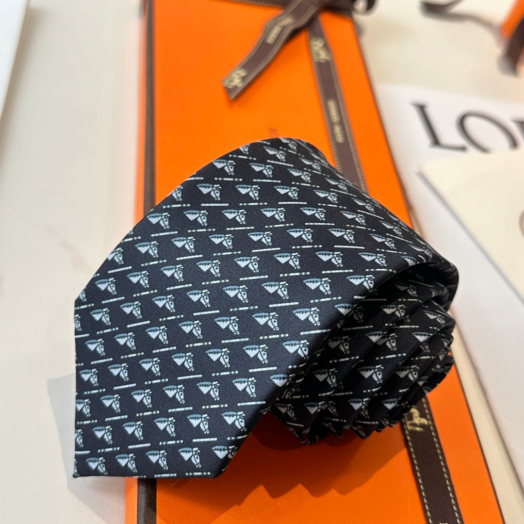 Hermès Men's Printed Silk Tie Series