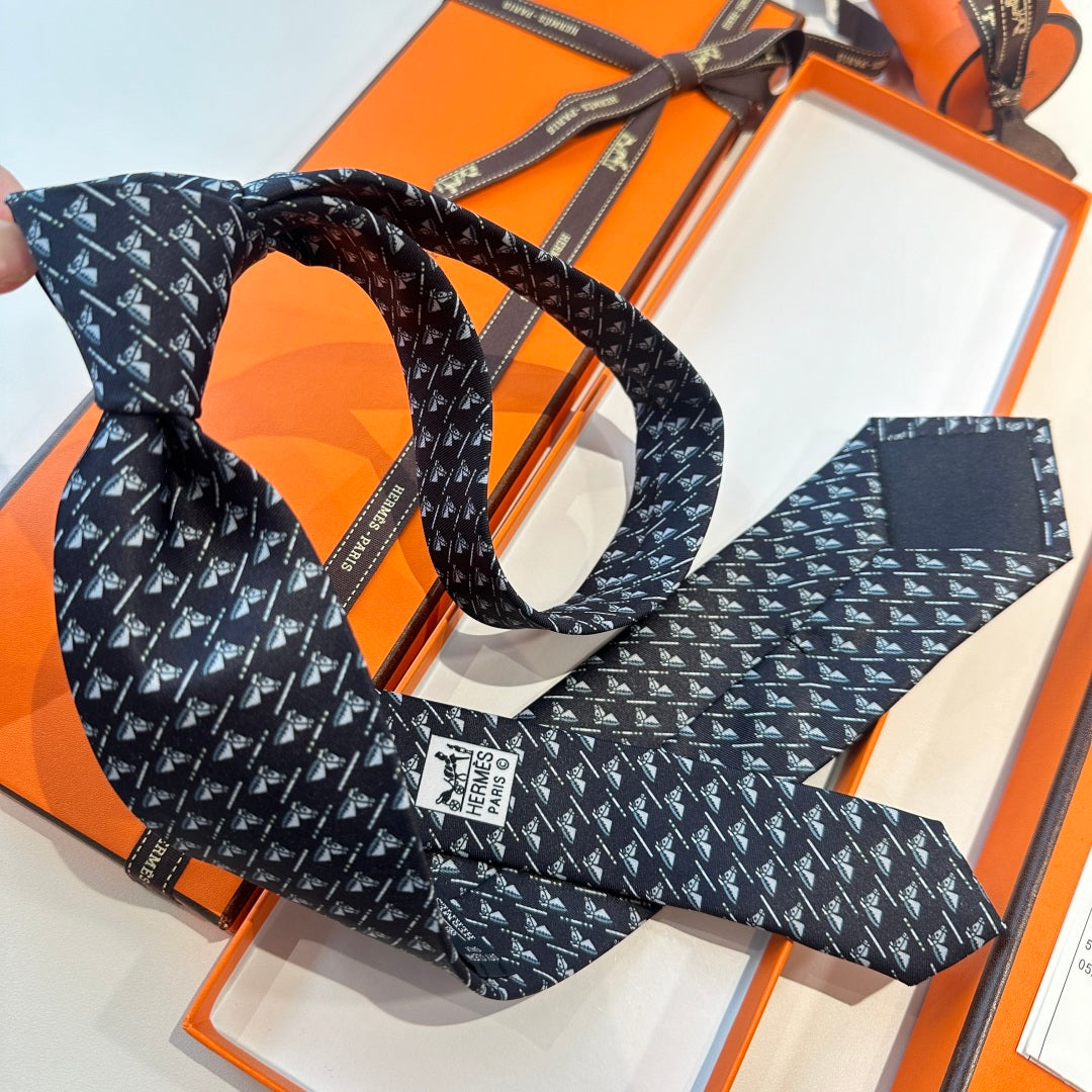Hermès Men's Printed Silk Tie Series