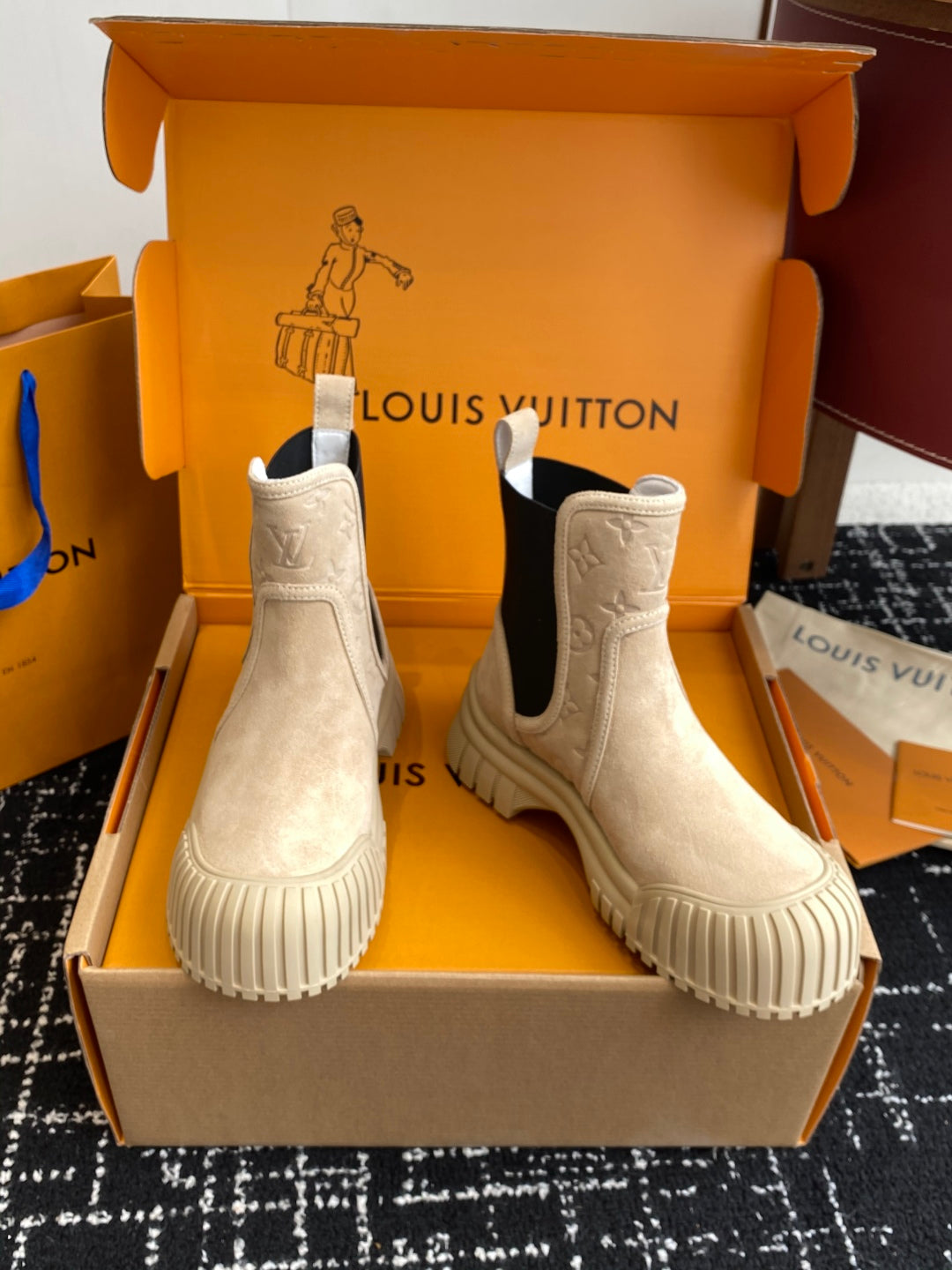 Louis Vuitton Runway Slip-On Ankle Boots – New Collection