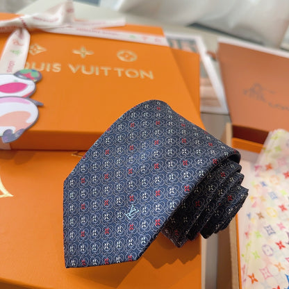 Louis Vuitton Monogram Jacquard Silk Tie