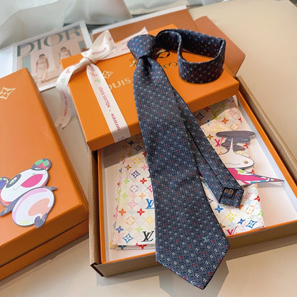 Louis Vuitton Monogram Jacquard Silk Tie