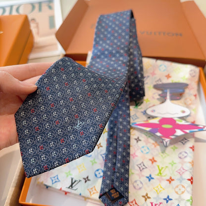Louis Vuitton Monogram Jacquard Silk Tie