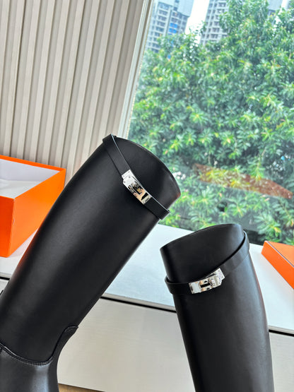 Hermès Classic Knee-High Boots – 2025 Autumn/Winter Collection