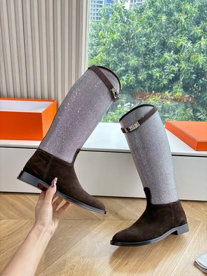 Hermès Classic Knee-High Boots – 2025 Autumn/Winter Collection