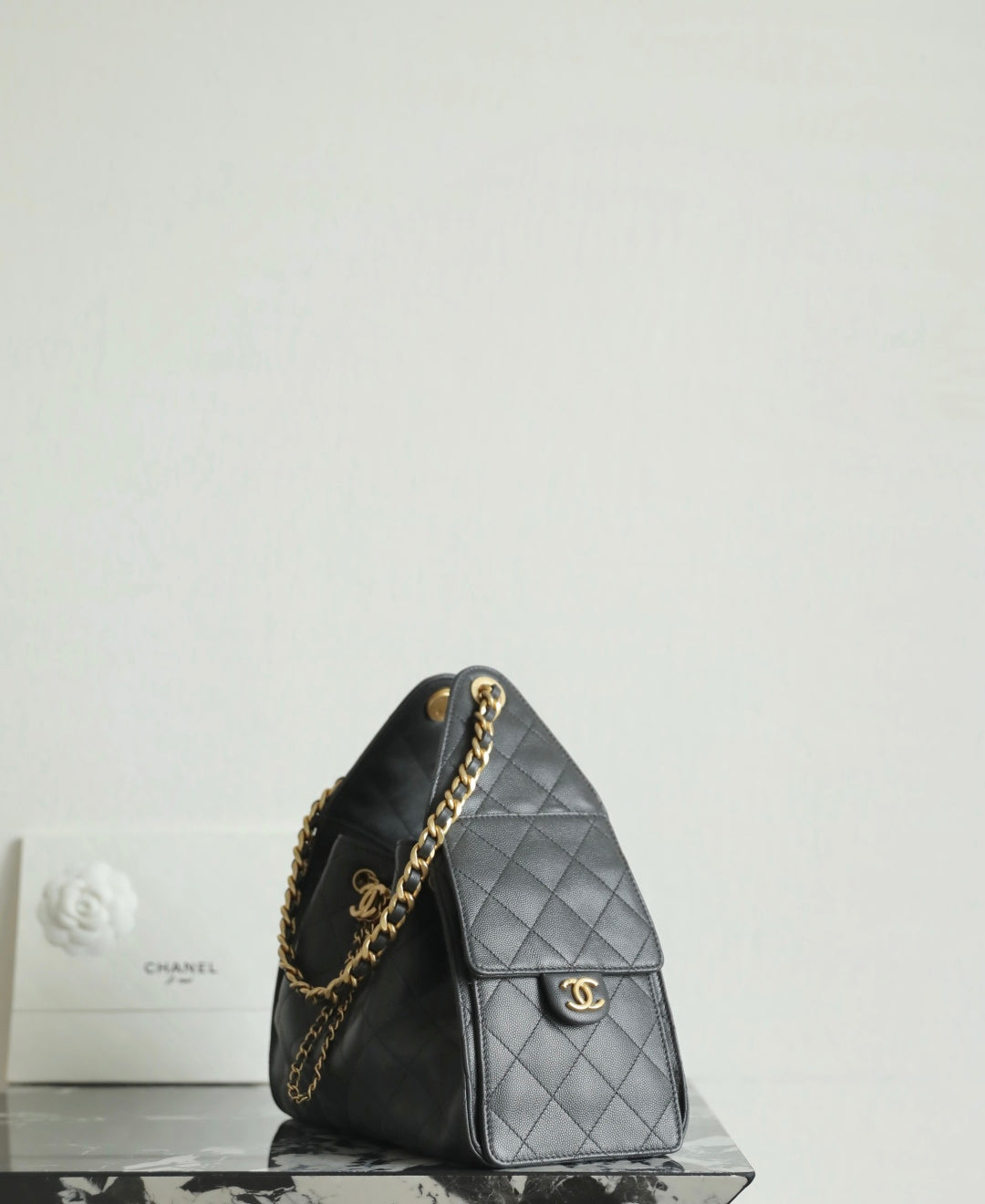 Chanel 25 Bag Hobo in Deep Grey Calfskin – Small