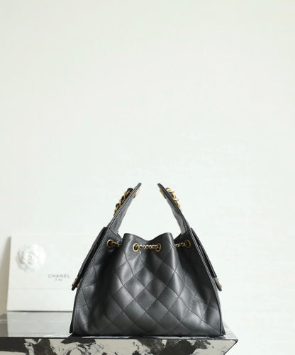 Chanel 25 Bag Hobo in Deep Grey Calfskin – Small