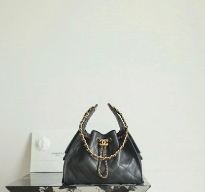 Chanel 25 Bag Hobo in Deep Grey Calfskin – Small