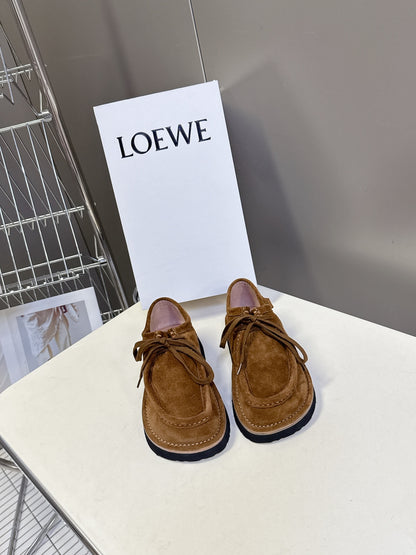 Loewe Suede Two-Way Loafers – 2025FW