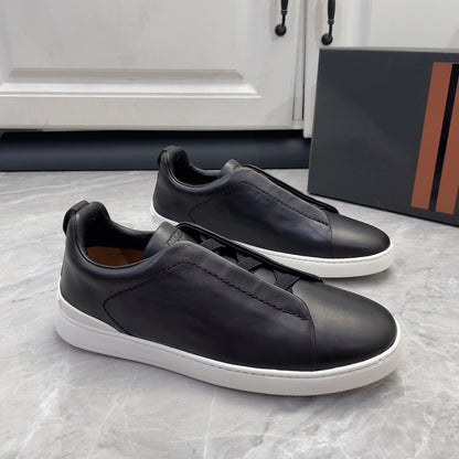 Zegna Triple Stitch Low-Top Sneakers