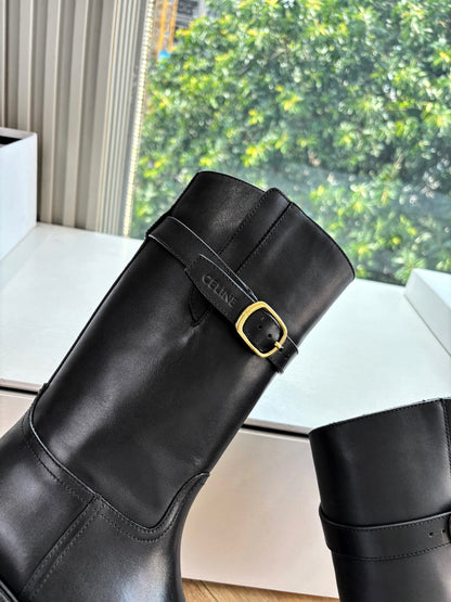 Celine Triomphe Knight Ankle Boots – 2025 Fall/Winter Collection