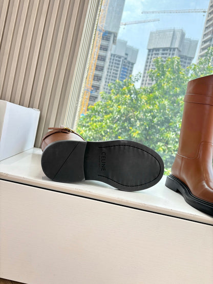 Celine Triomphe Knight Ankle Boots – 2025 Fall/Winter Collection