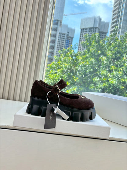 Prada Monolith Platform Mary Jane Loafers – 25FW
