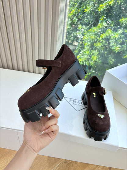 Prada Monolith Platform Mary Jane Loafers – 25FW