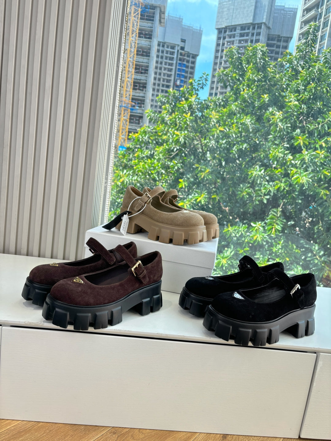Prada Monolith Platform Mary Jane Loafers – 25FW