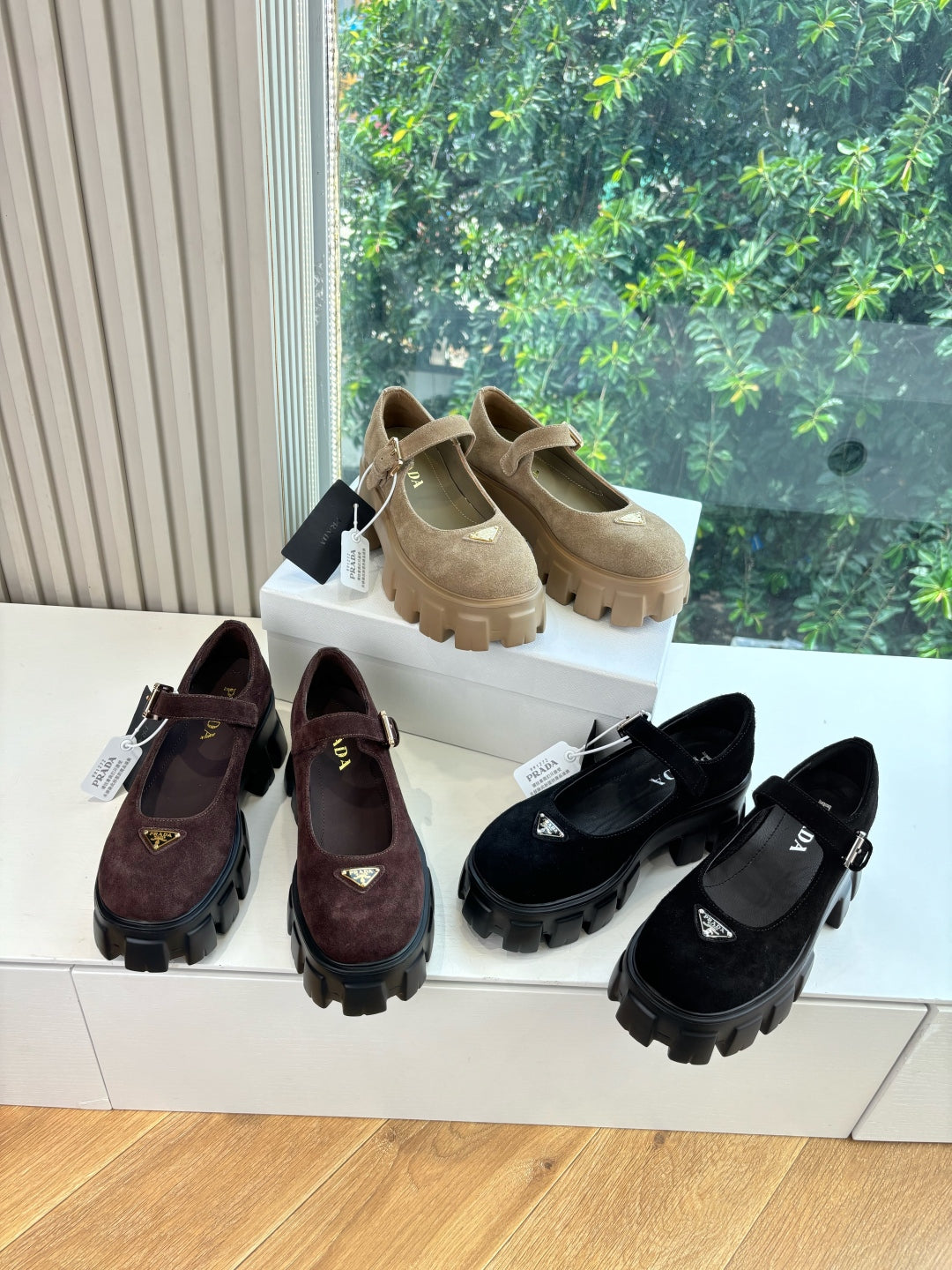 Prada Monolith Platform Mary Jane Loafers – 25FW