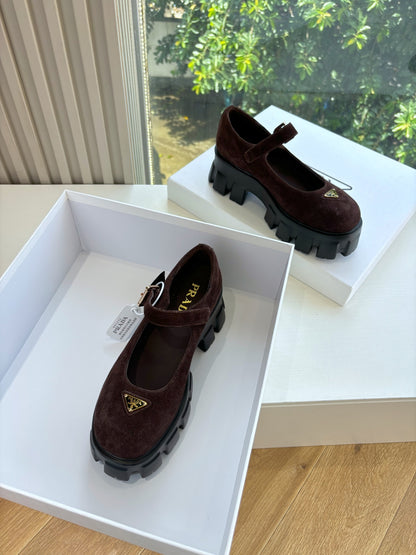 Prada Monolith Platform Mary Jane Loafers – 25FW