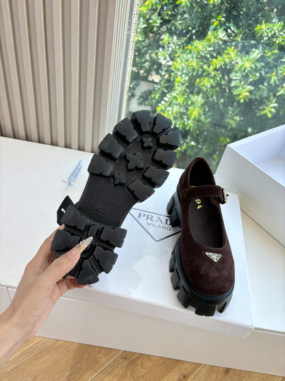 Prada Monolith Platform Mary Jane Loafers – 25FW