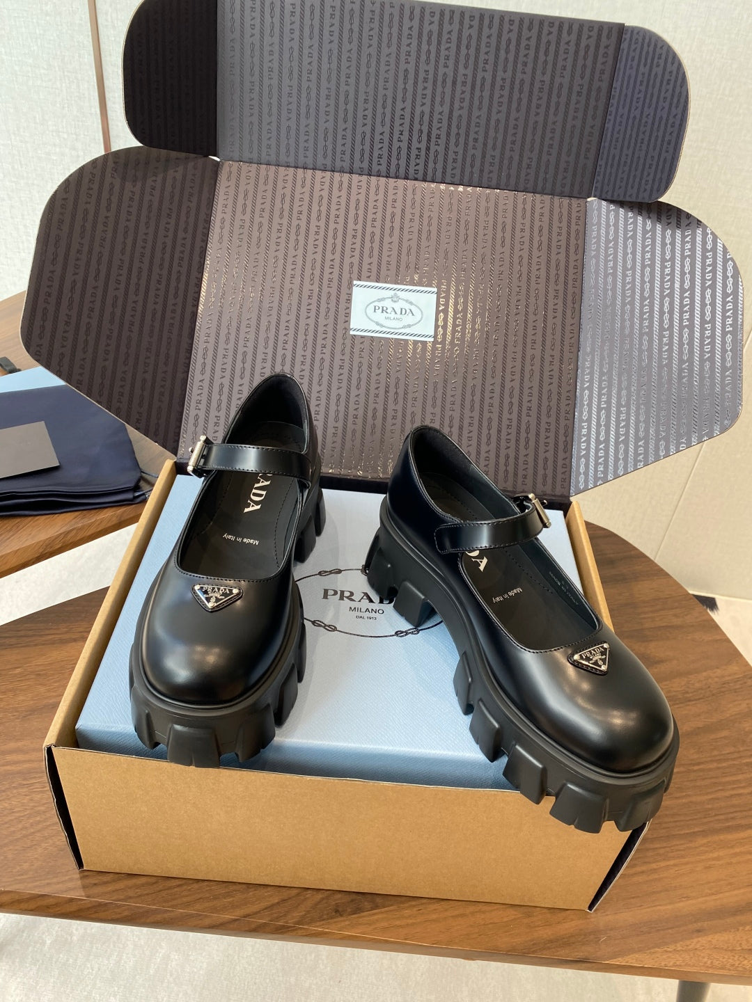 Prada Monolith Platform Mary Jane Shoes