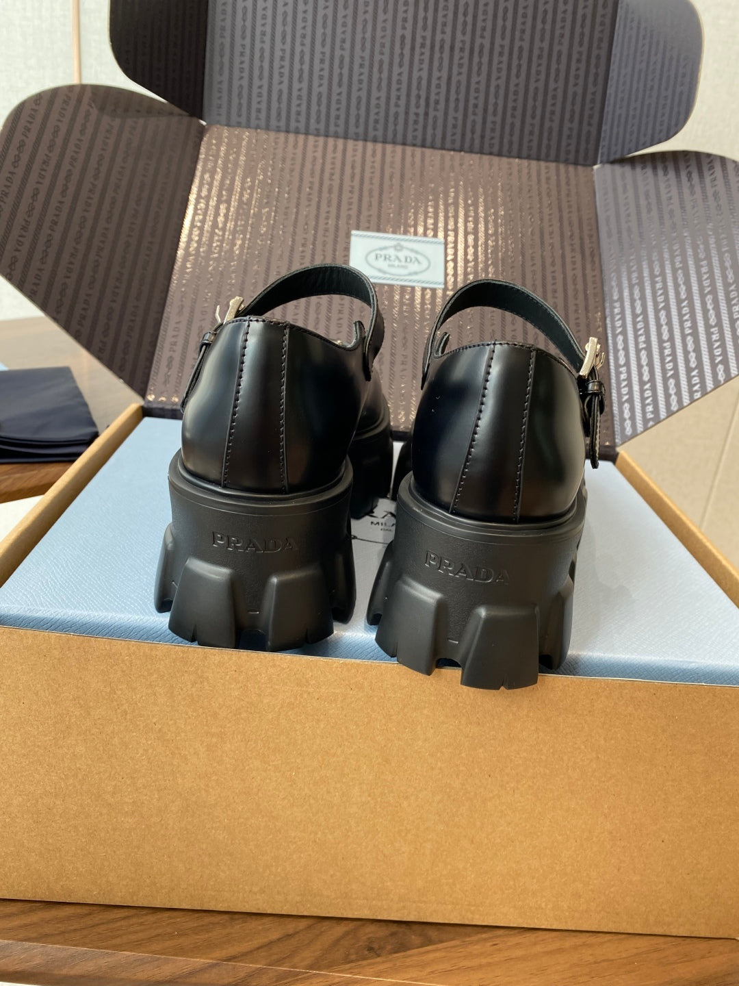 Prada Monolith Platform Mary Jane Shoes