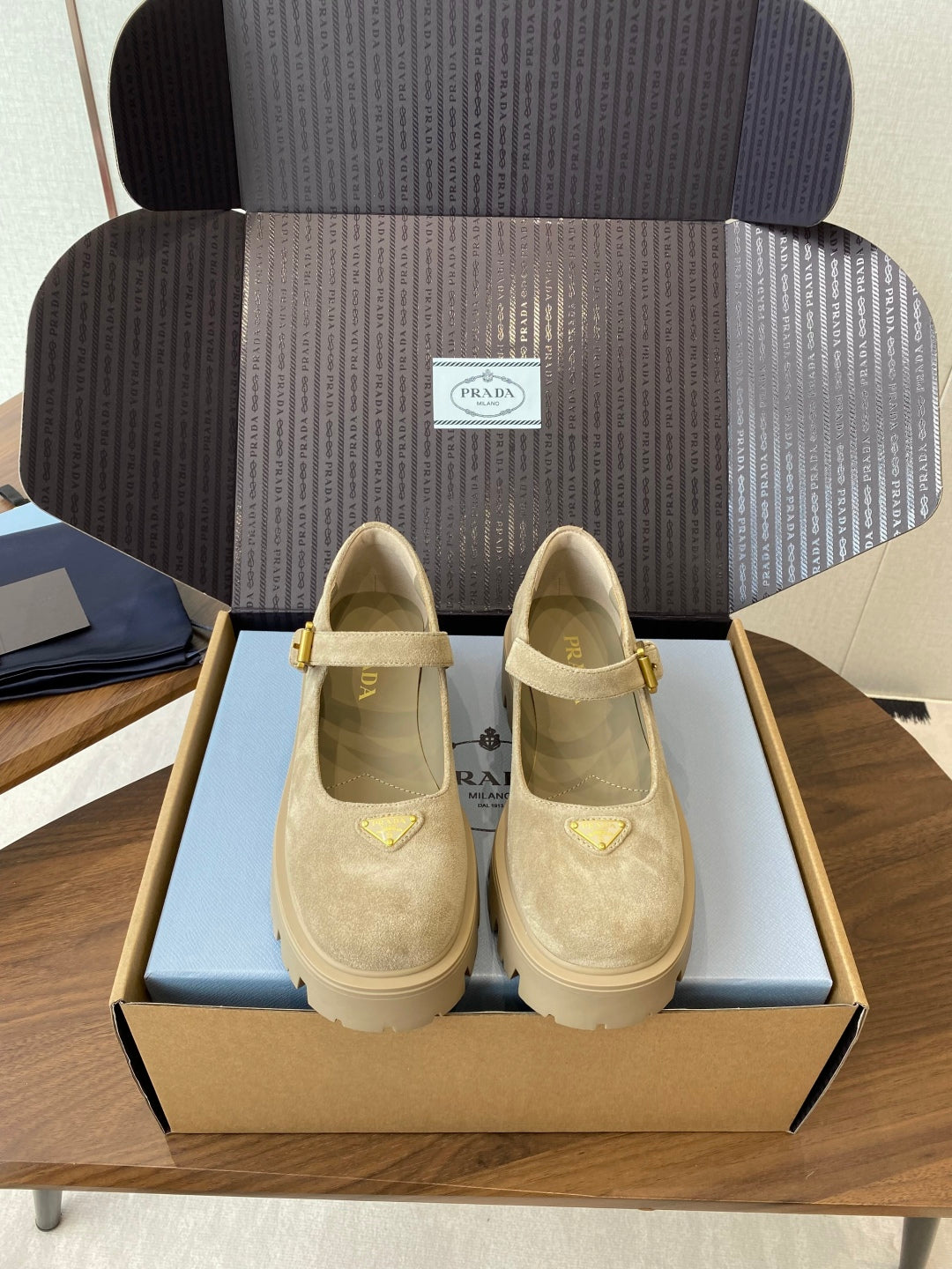 Prada Monolith Platform Mary Jane Shoes