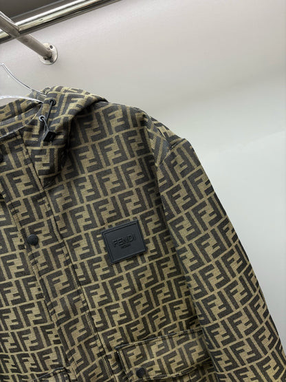Fendi FF Jacquard Hooded Thin Jacket