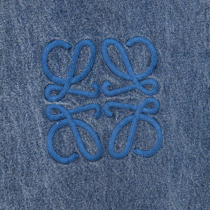 Loewe Anagram Embroidered Distressed Denim Jeans