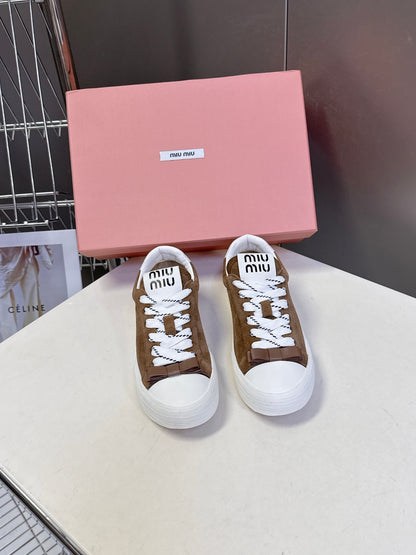 Miu Miu Distressed Retro Sneakers – Autumn/Winter Collection