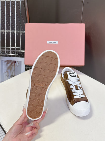 Miu Miu Distressed Retro Sneakers – Autumn/Winter Collection