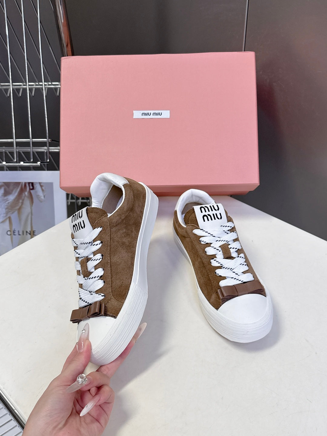 Miu Miu Distressed Retro Sneakers – Autumn/Winter Collection