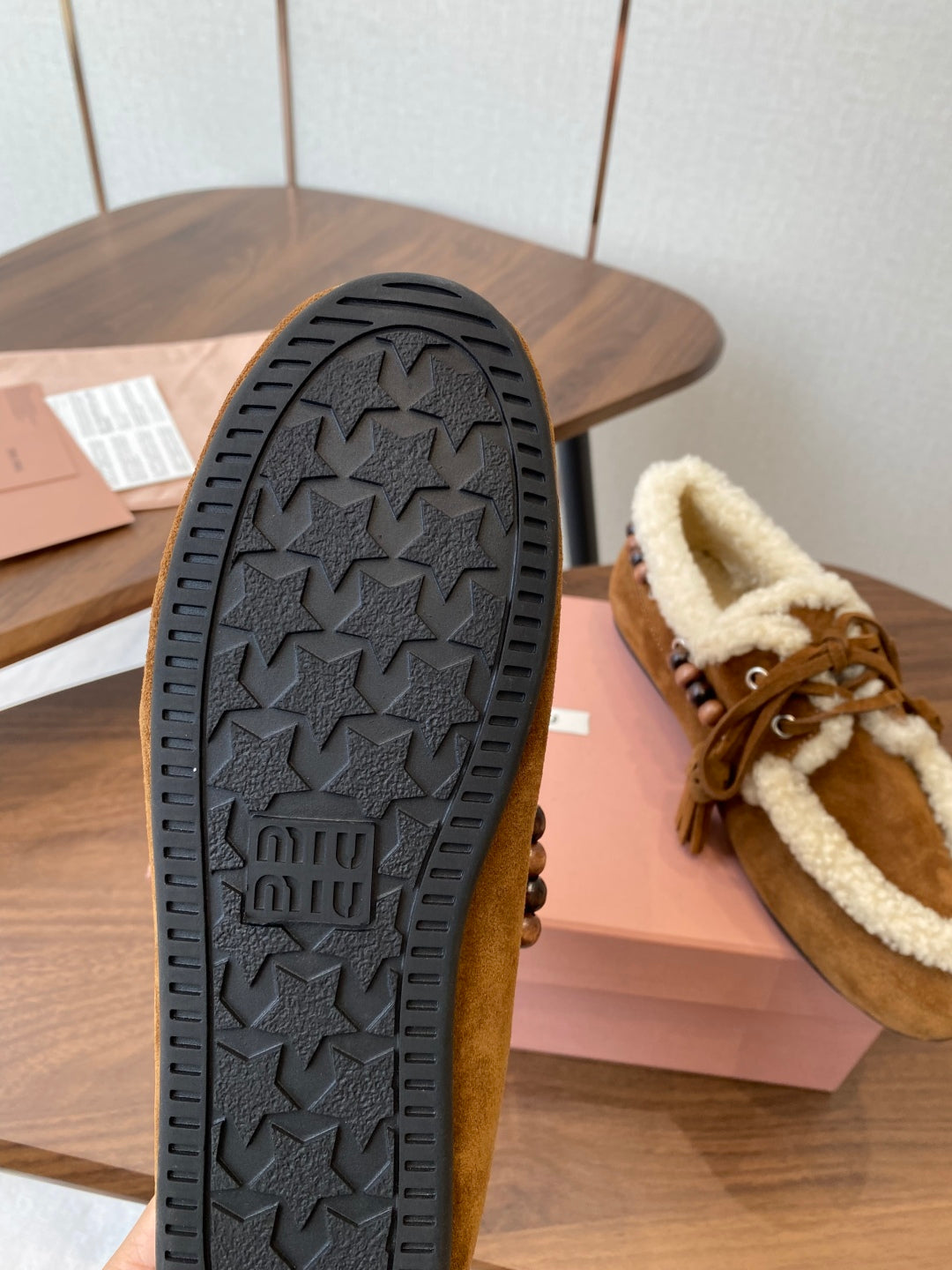 Miu Miu Pure Wool Loafer Driving Shoes – 2025SS