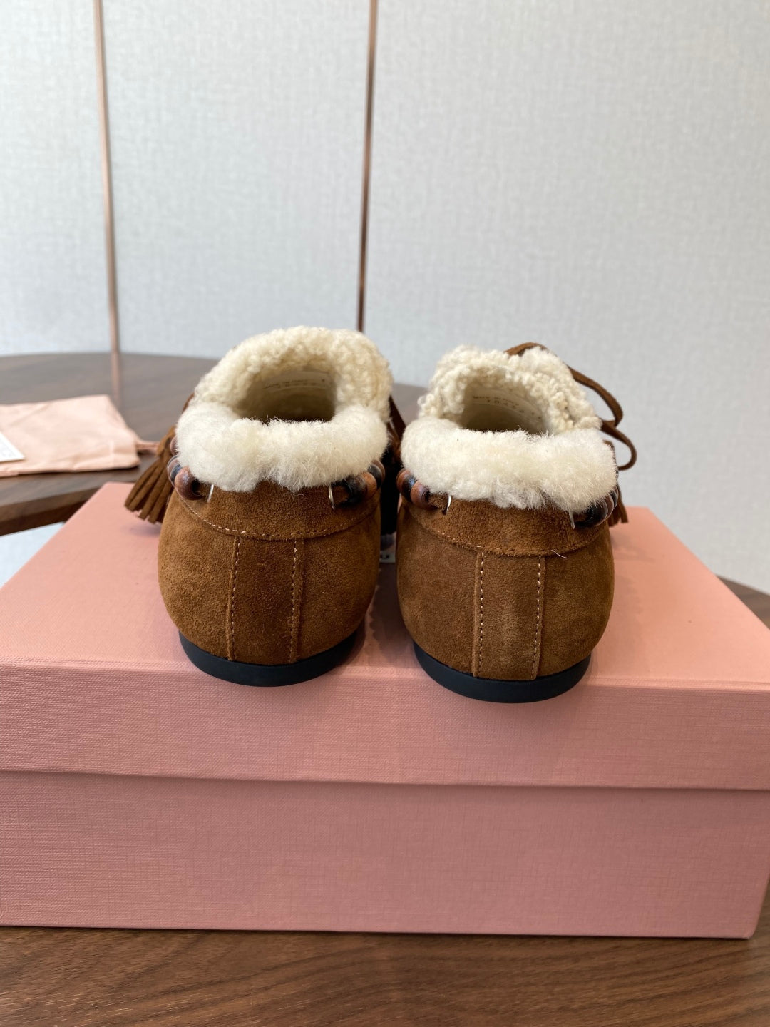 Miu Miu Pure Wool Loafer Driving Shoes – 2025SS