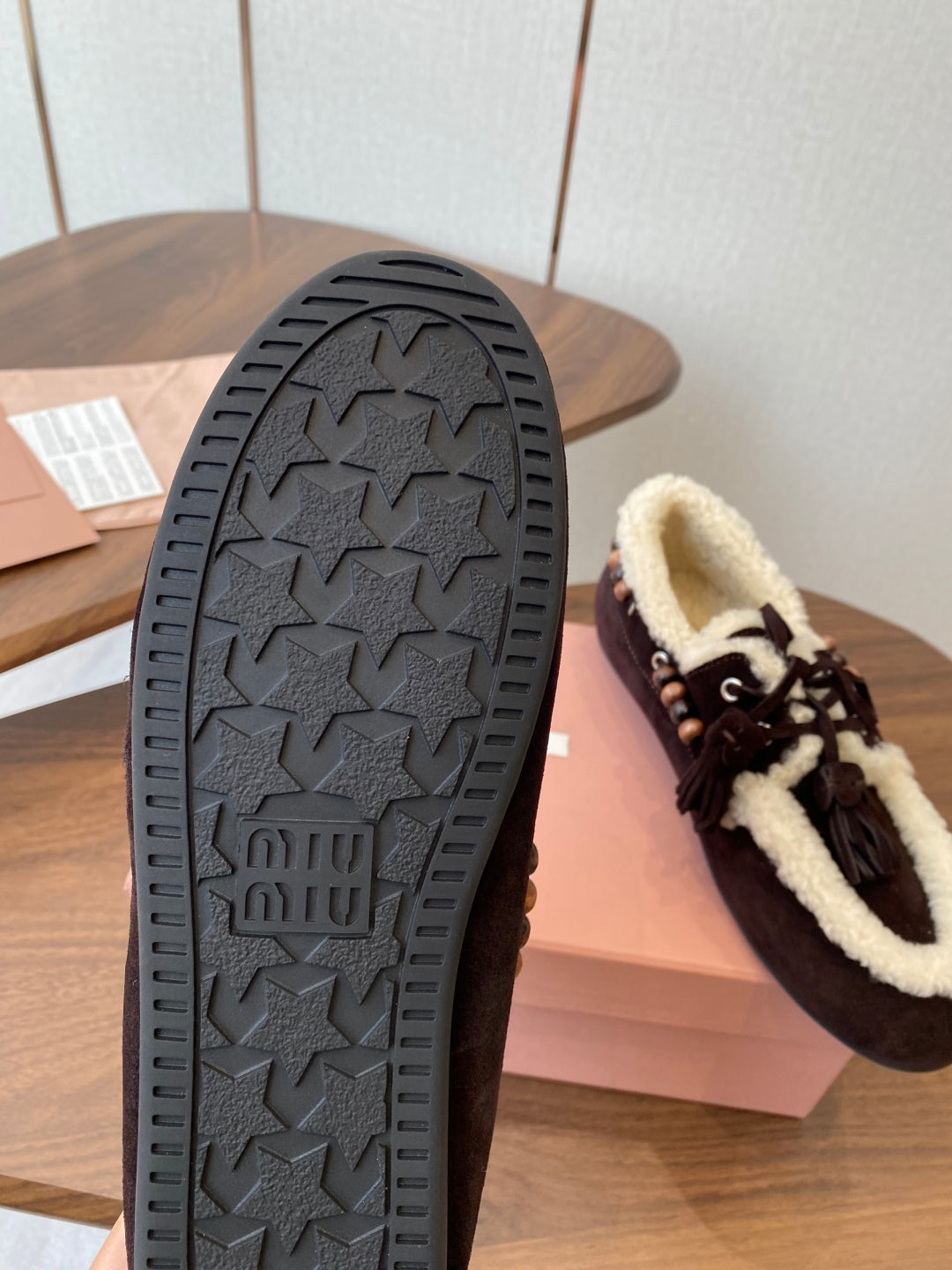 Miu Miu Pure Wool Loafer Driving Shoes – 2025SS