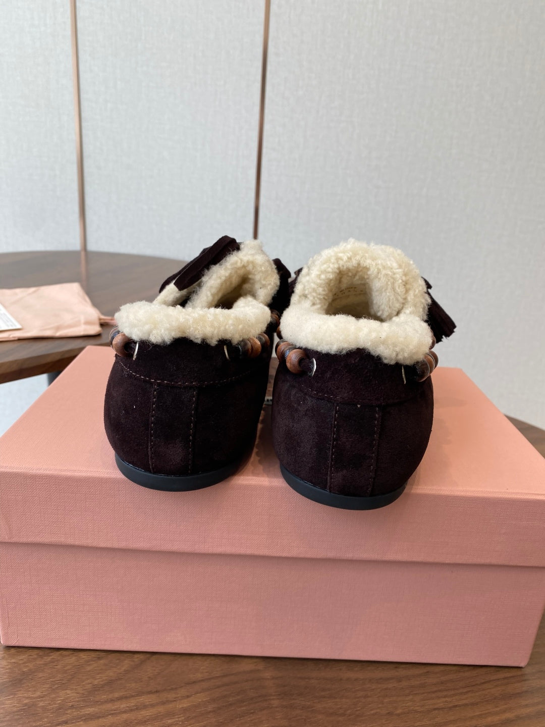 Miu Miu Pure Wool Loafer Driving Shoes – 2025SS