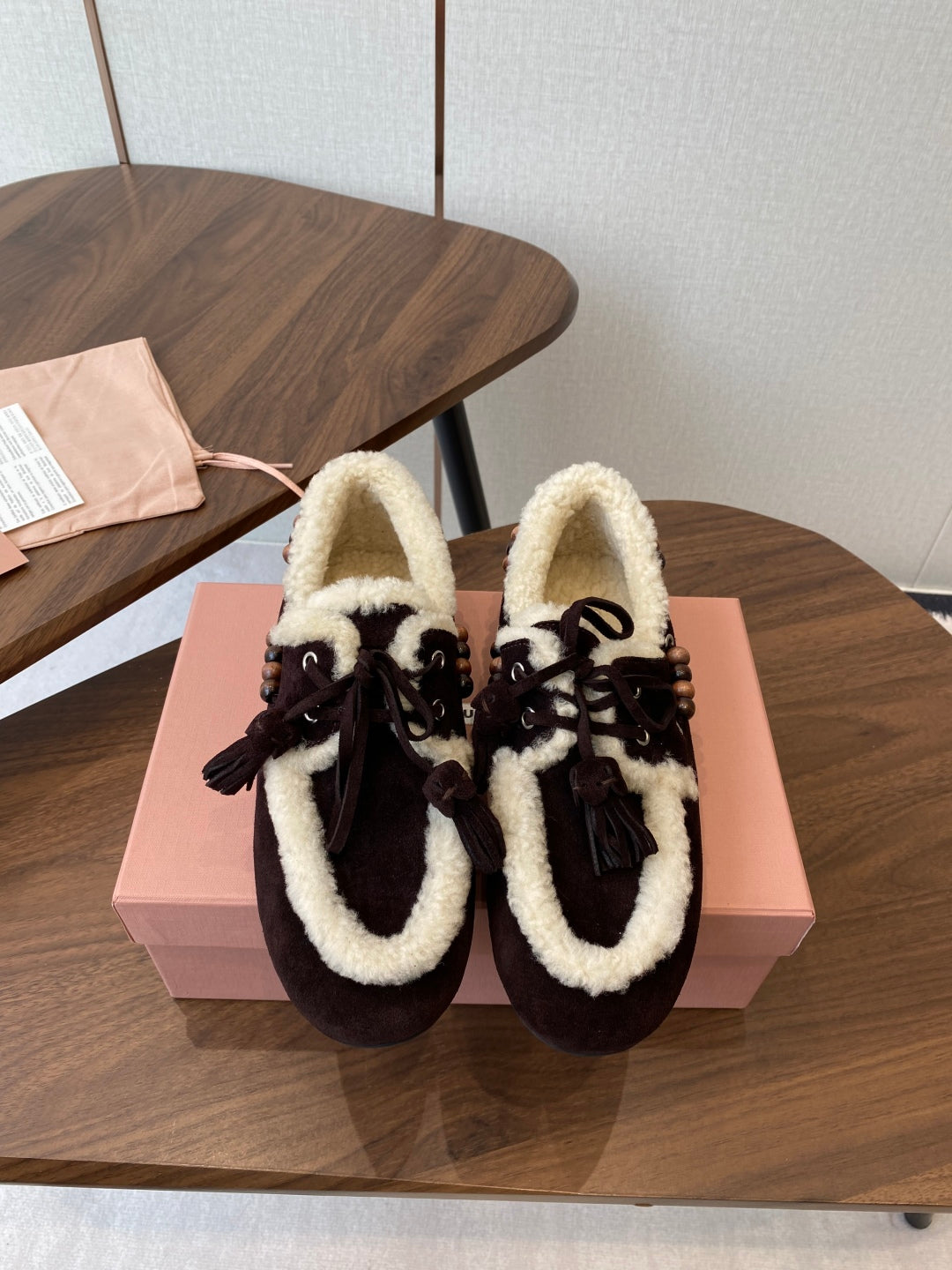 Miu Miu Pure Wool Loafer Driving Shoes – 2025SS