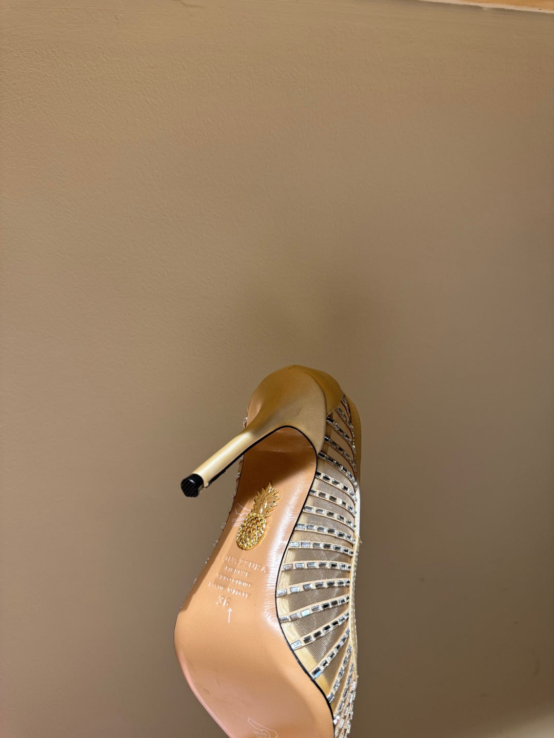Aquazzura Sequin Butterfly Block Heel Sandals – Spring/Summer 2025 Collection