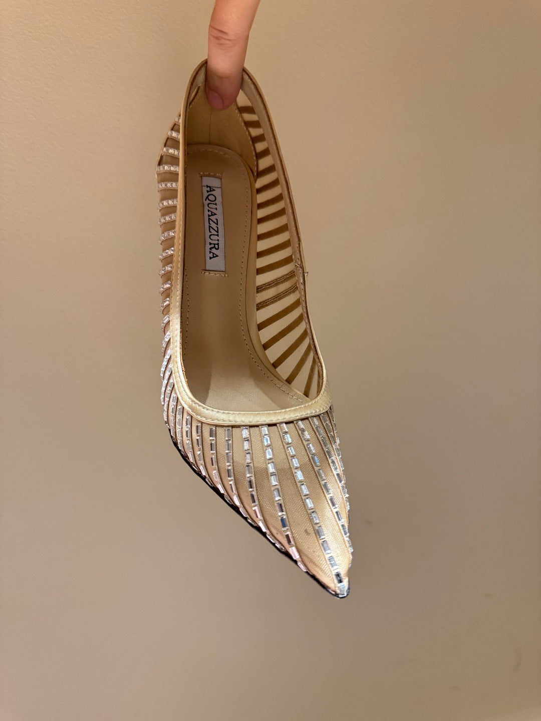 Aquazzura Sequin Butterfly Block Heel Sandals – Spring/Summer 2025 Collection