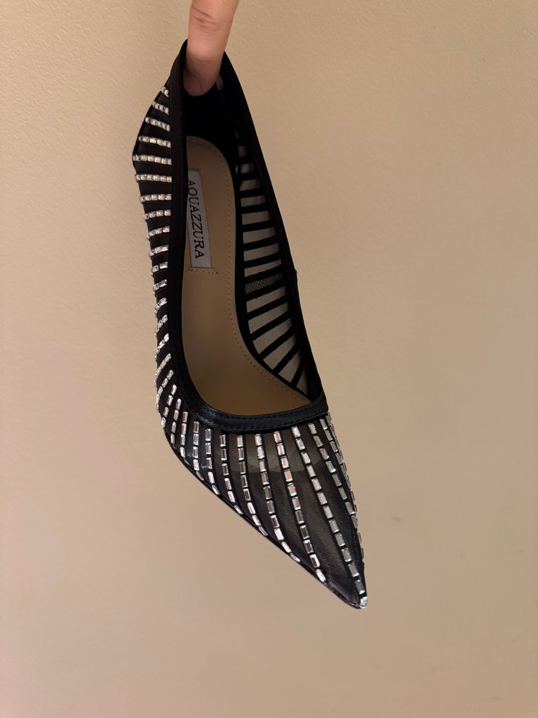 Aquazzura Sequin Butterfly Block Heel Sandals – Spring/Summer 2025 Collection