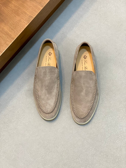 Loro Piana Unisex Suede Leather Loafers